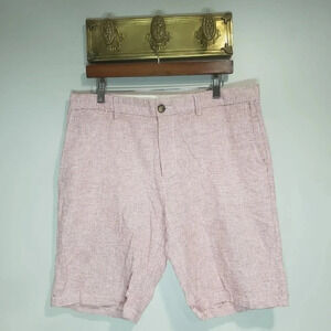 Old Navy Ultimate Slim Mens Red Striped Causal Shorts,size  34.